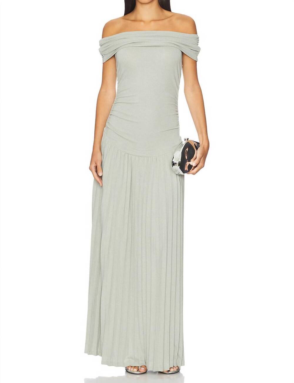 NEW LIONESS field of dreams maxi dress in light sage